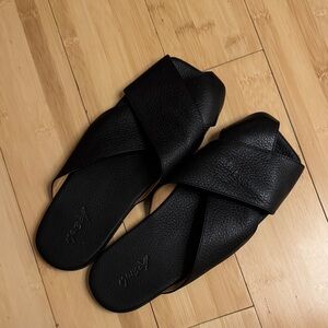 Marsell Black Cross Sandals